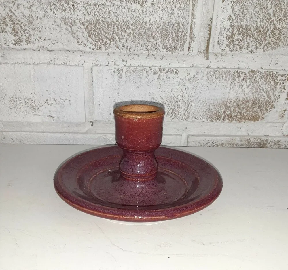 mSm Stoneware candle Holder Boho Eclectic